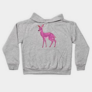 Pink Deer Pattern 1 Kids Hoodie